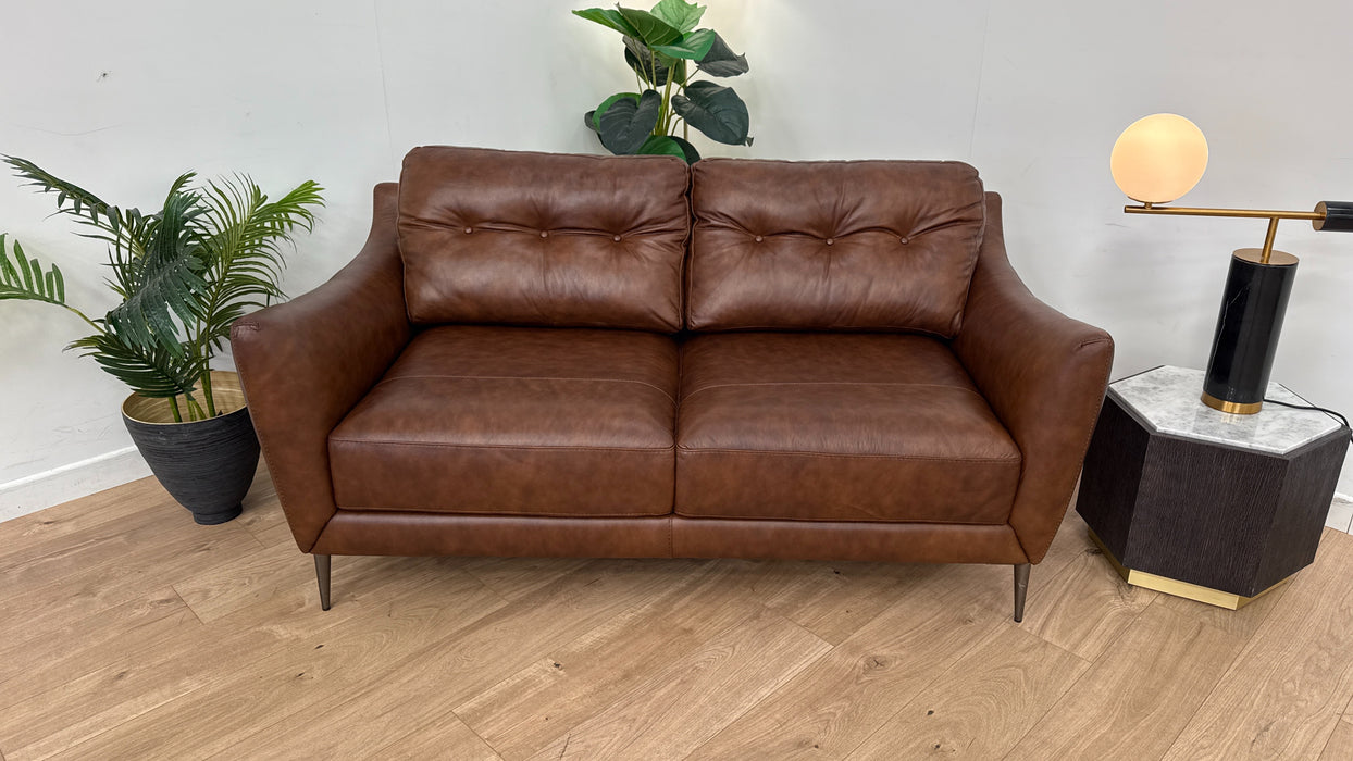 Cordelia 2 Seater - Leather Sofa - Alaska Whiskey