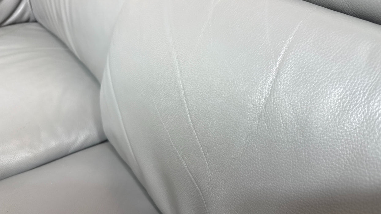 Sofology Marvella Leather 3 Corner 1.5 Power Recliner/Headrest Heated Seat in Trusty Sheen Granite Teal