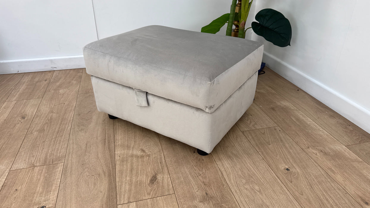 Sofology Islington Fabric Storage Footstool in Sleek Mink