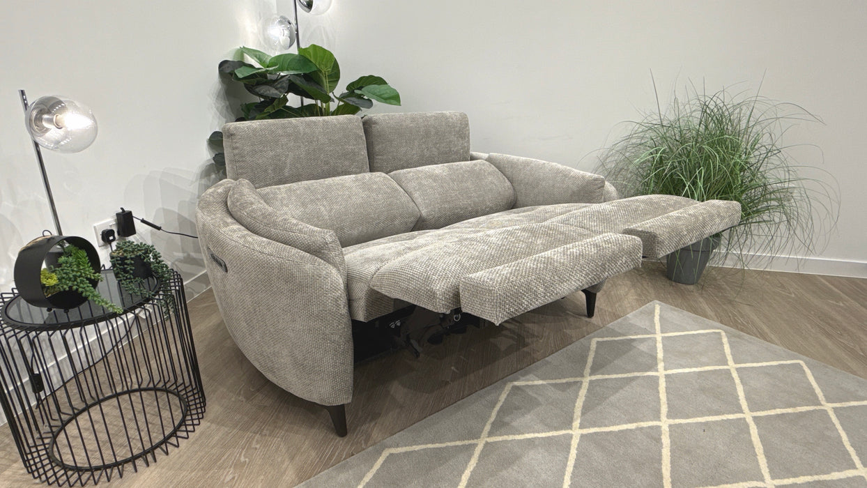 Sofology Ortega Fabric 2 Seater Power Recliner/Headrest in Aston
