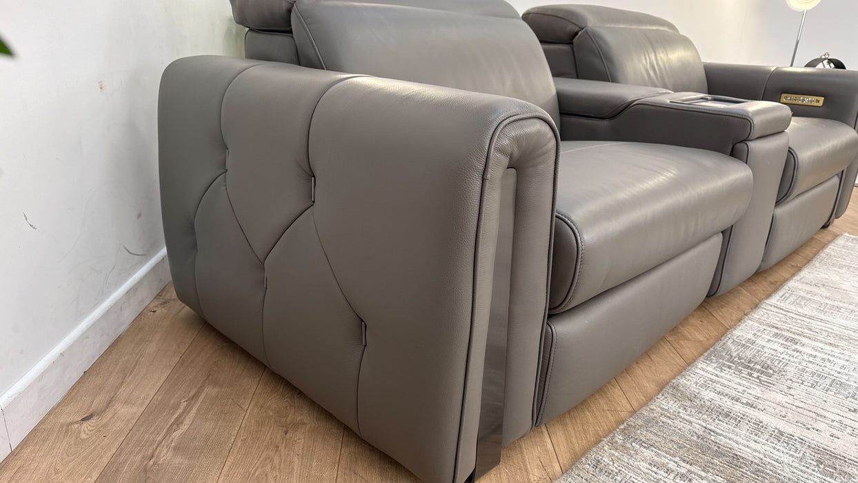 Sofology Kingsbridge 2.5 Seater Sofa in Trusty Embossed Leather Elephant