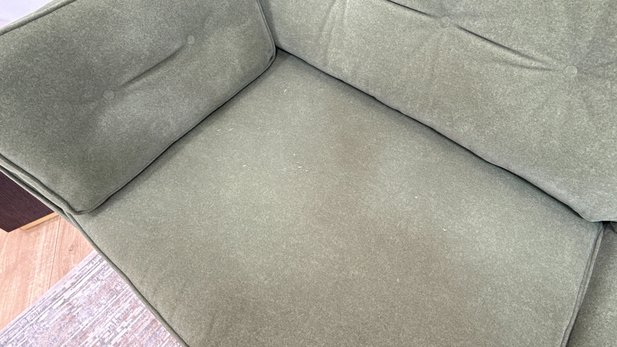 Sofology Cricket Fabric 4 Seater Split in Lifestyle Smooth Fabric Moss