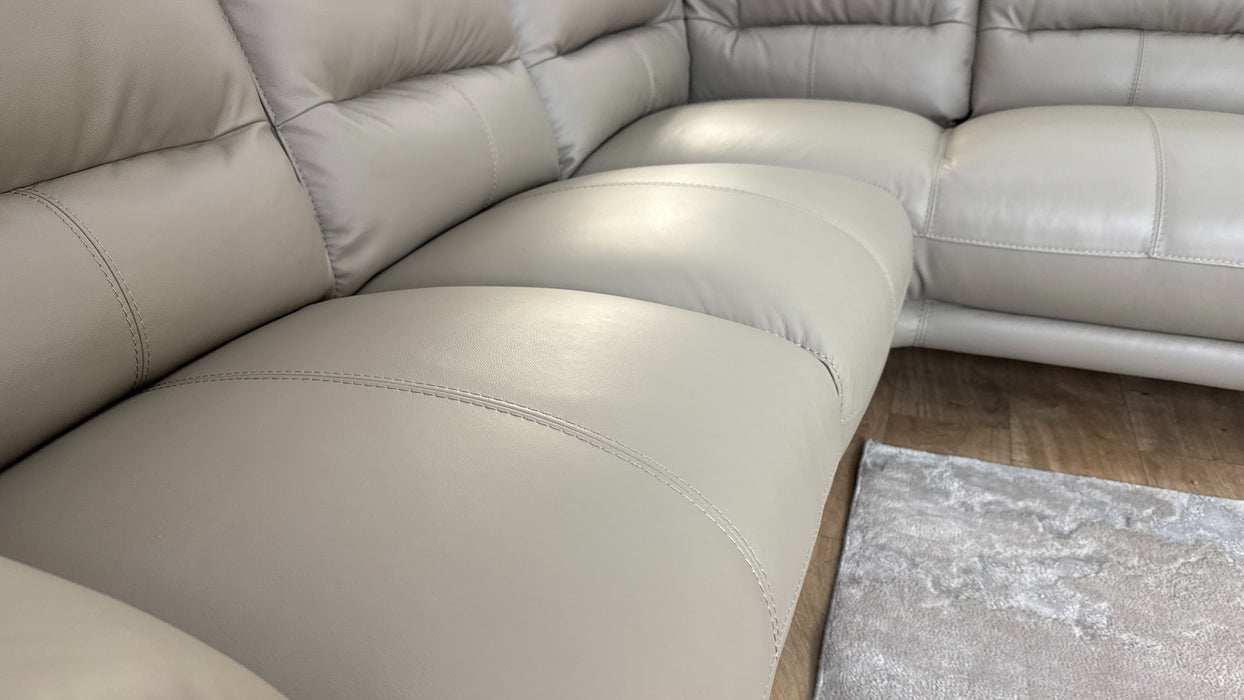 DFS Fargo Leather Corner Sofa in Taupe
