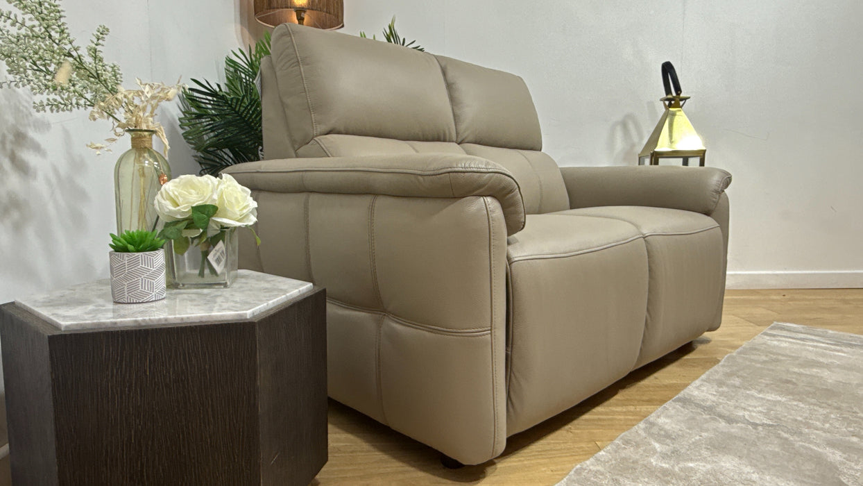 Sofology Ripley Leather 2 Seater in Trusty Embossed Stone