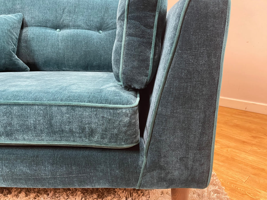 Cricket Loveseat Limited Edition Soft Chenille Teal Fabric (WA2)