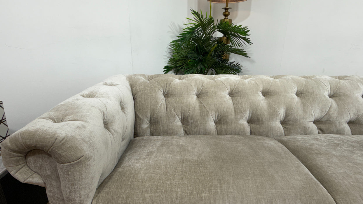 Sofology Kensington Fabric 4 Seater in Luxury Chenille Linen
