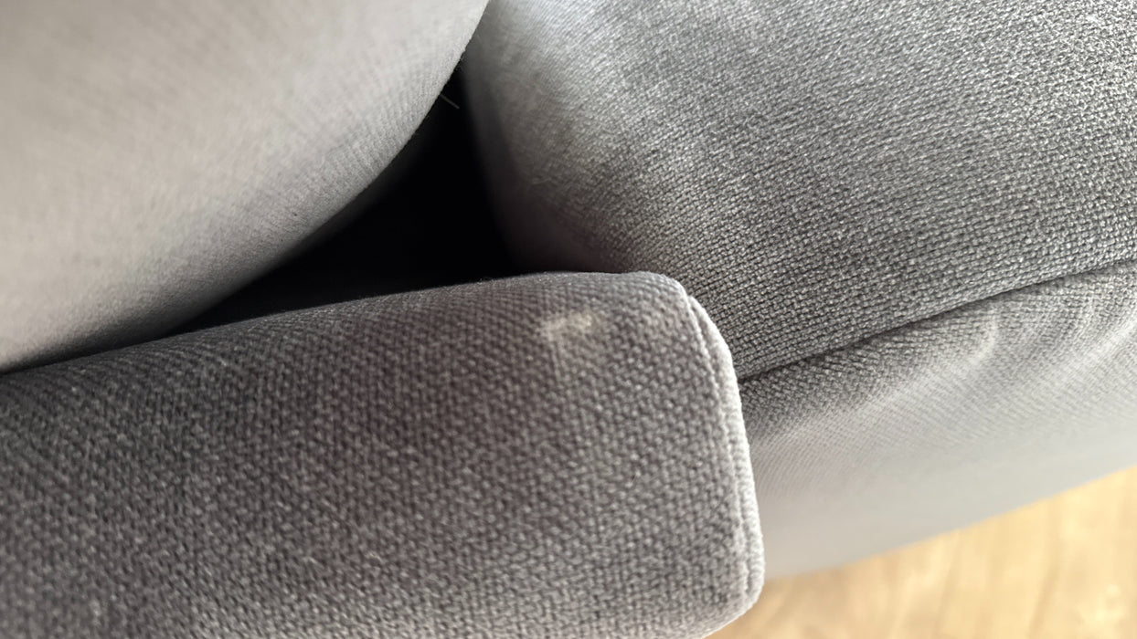 Sofology The Oscar Fabric 3 Seater in Textured Chenille Grey