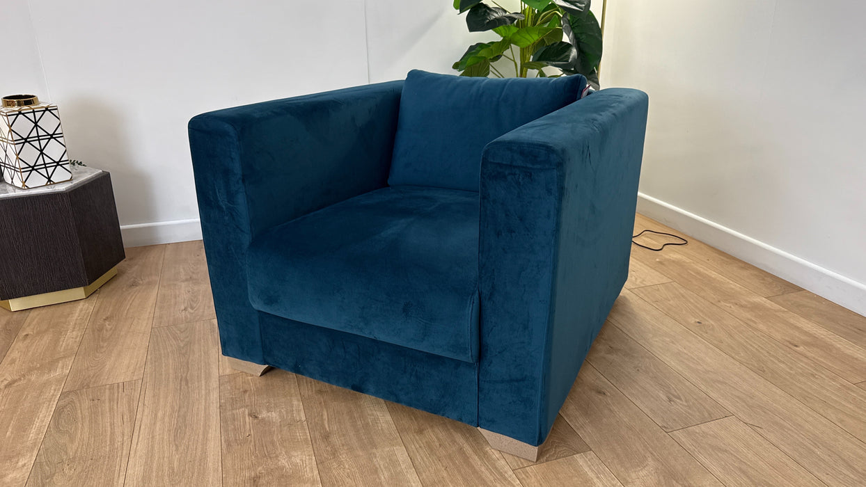 Sofology The Strand Fabric Chair in Matt Velvet Navy
