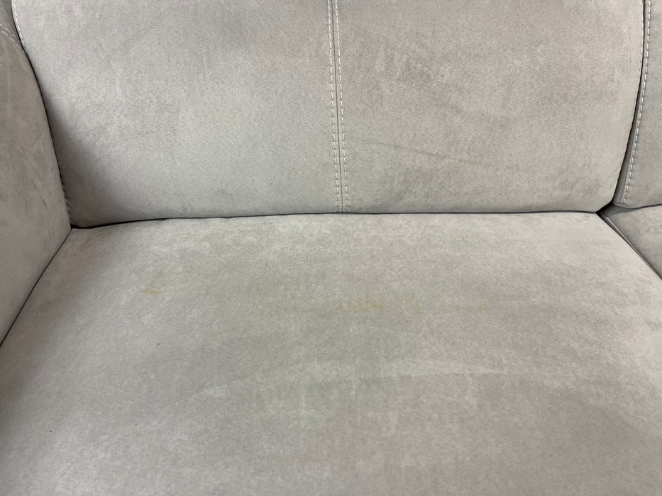 Illinois Chaise 3 Seater Toronto Grey Fabric Sofa Power Headrest Power Recliner (WA2)