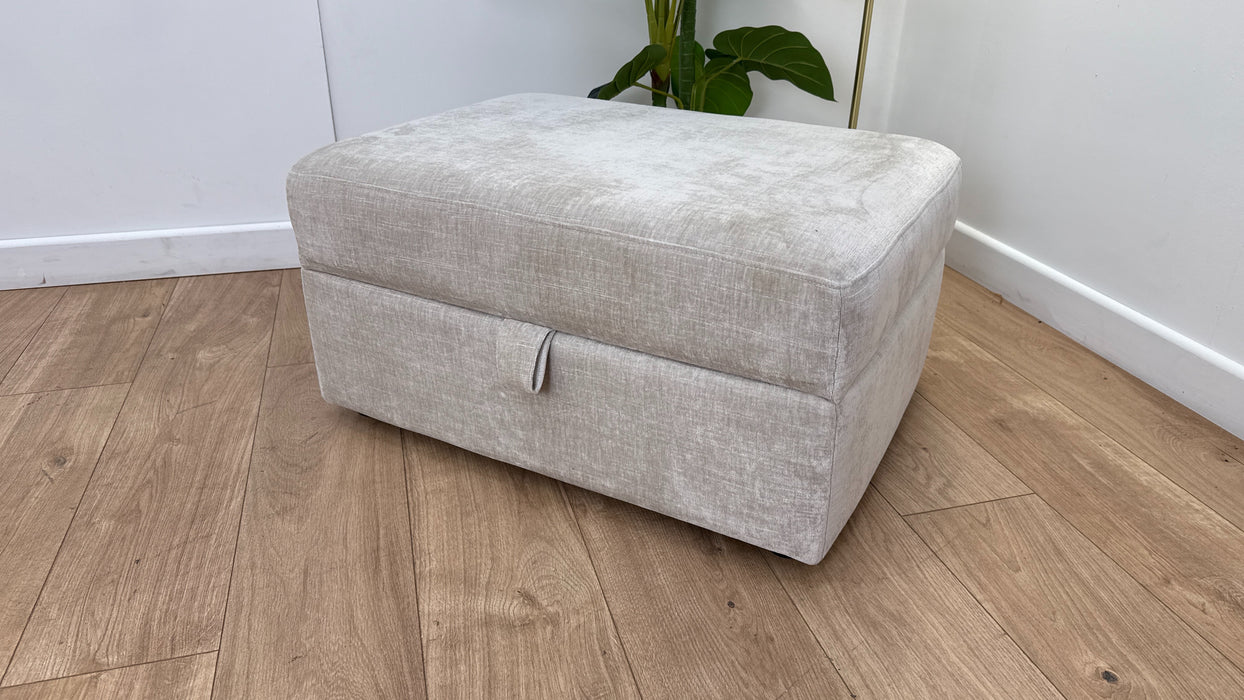 Sofology The Fitzrovia Fabric Storage Footstool in Luxury Chenille Mist