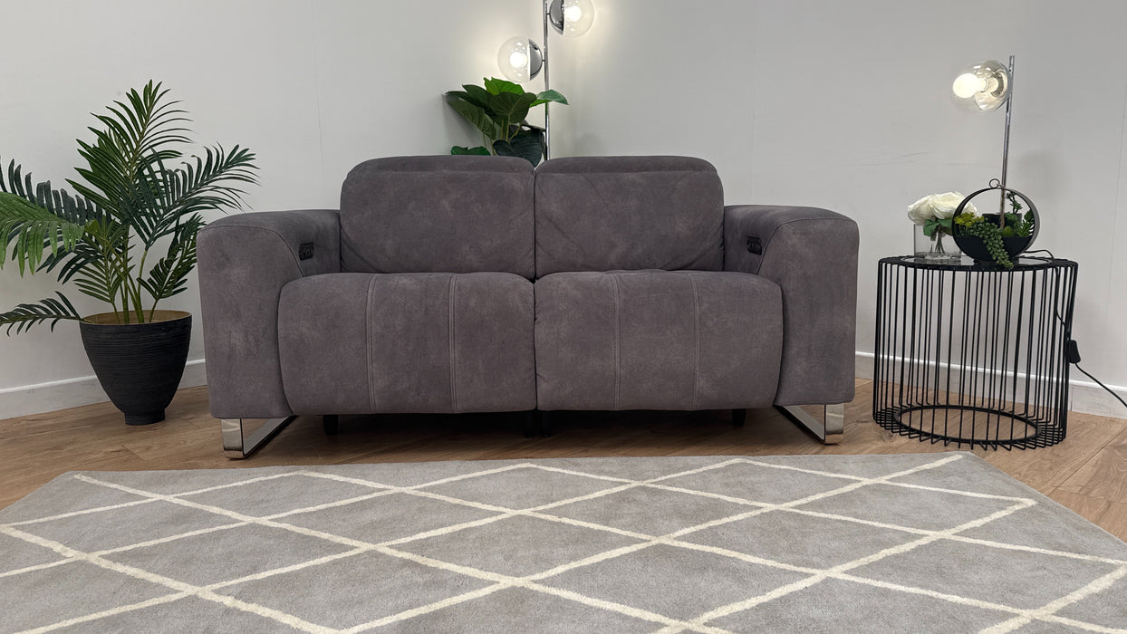 Marvella 2 Seater Sofa - Fabric Recliner - Lifestyle Flecked Mocha