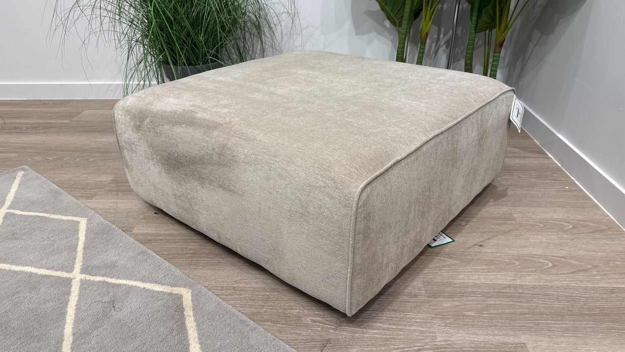 Sofology Moderna Fabric Designer Footstool in Chenille Wicker All Over