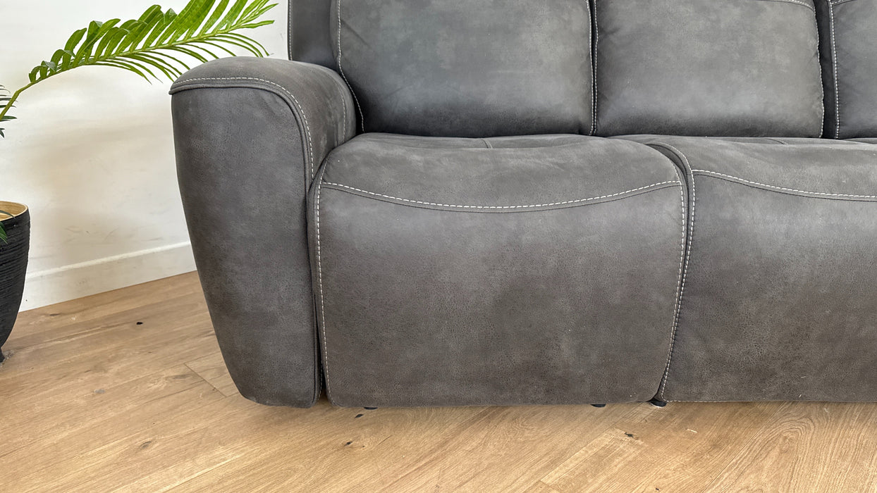 Eiger 3 Seater Fabric Power Recliner + Power Hdrst