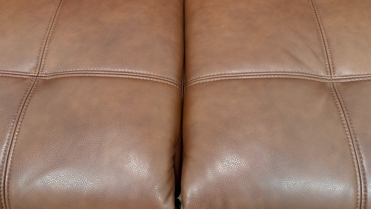 Sofology Marvella Leather 2.5 Seater Power Recliner/Headrest in Trusty Sheen Butterscotch