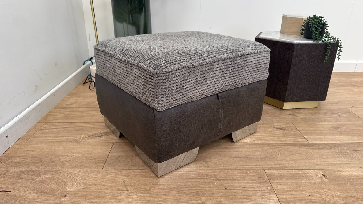 DFS Warner Storage Footstool in Charcoal