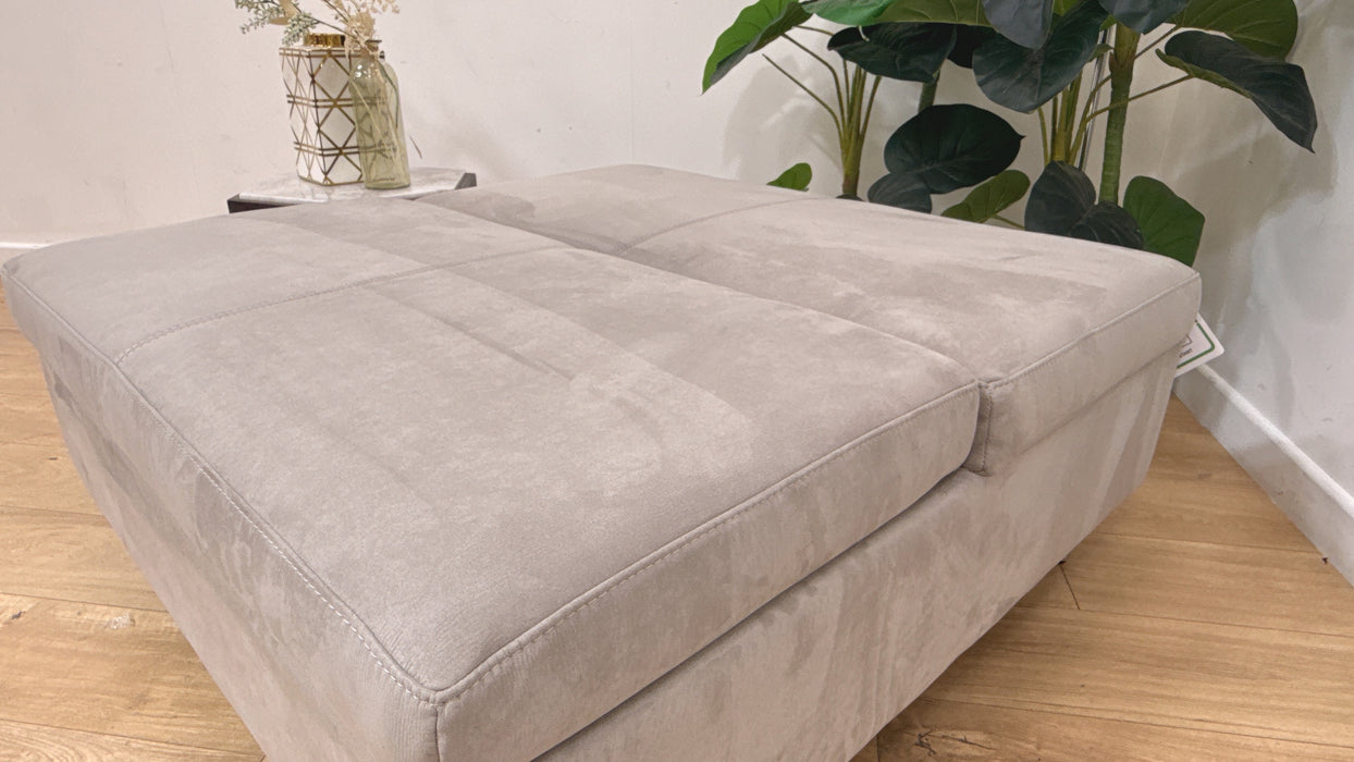 Sofology Illinois Fabric Designer Footstool in Toronto Grey