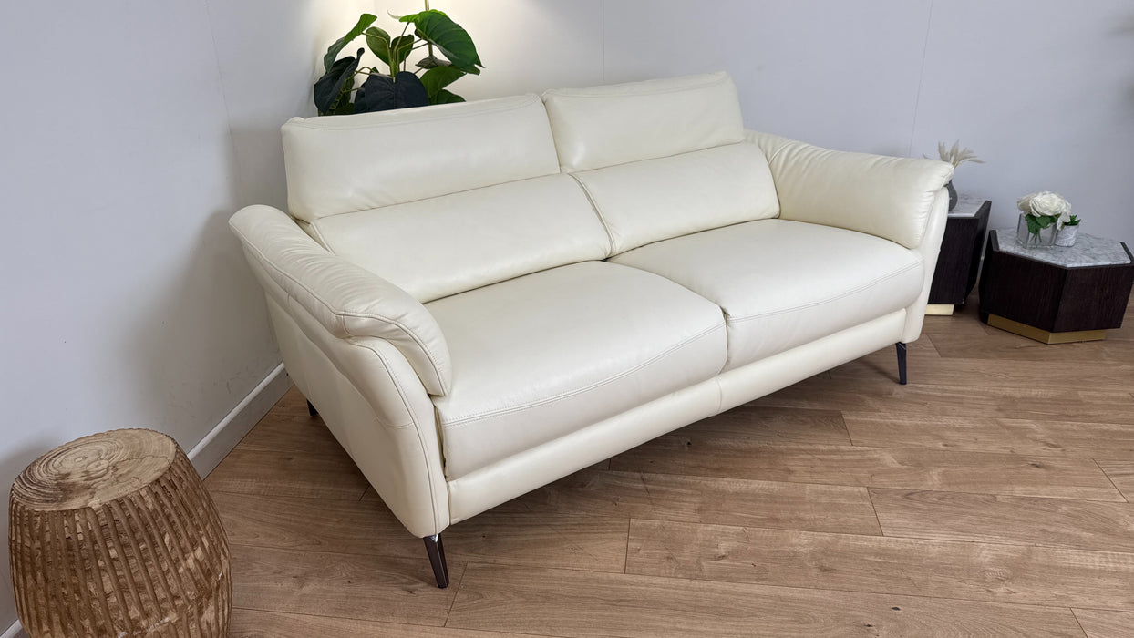 Sofology The Missouri 2.5 Seater Leather Sofa in White