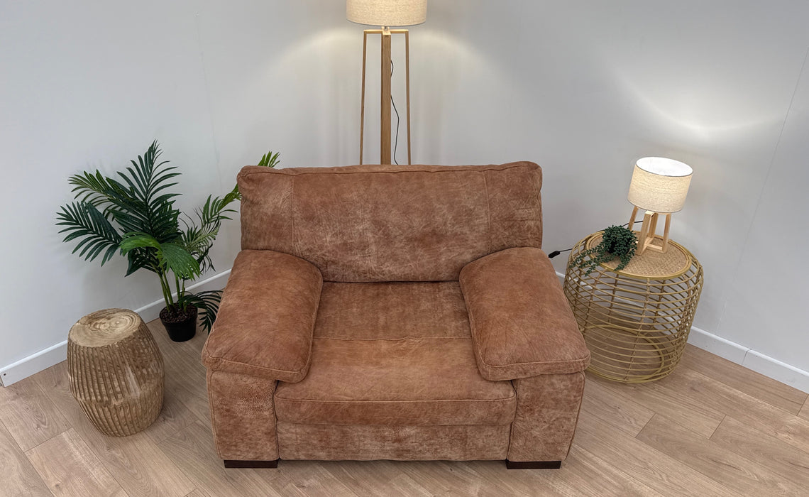 Linara 1.5 Seater - Leather Loveseat - Utah Tan