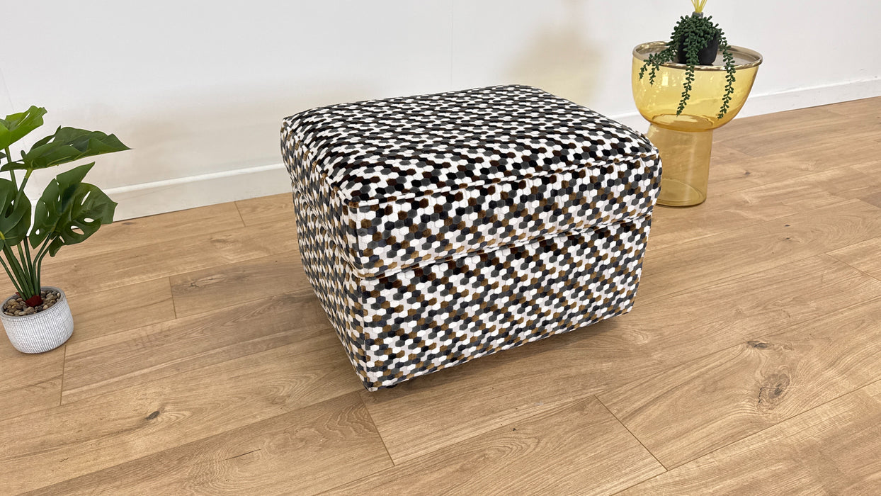 Titan Storage Footstool Fabric -  Apollo Bronze