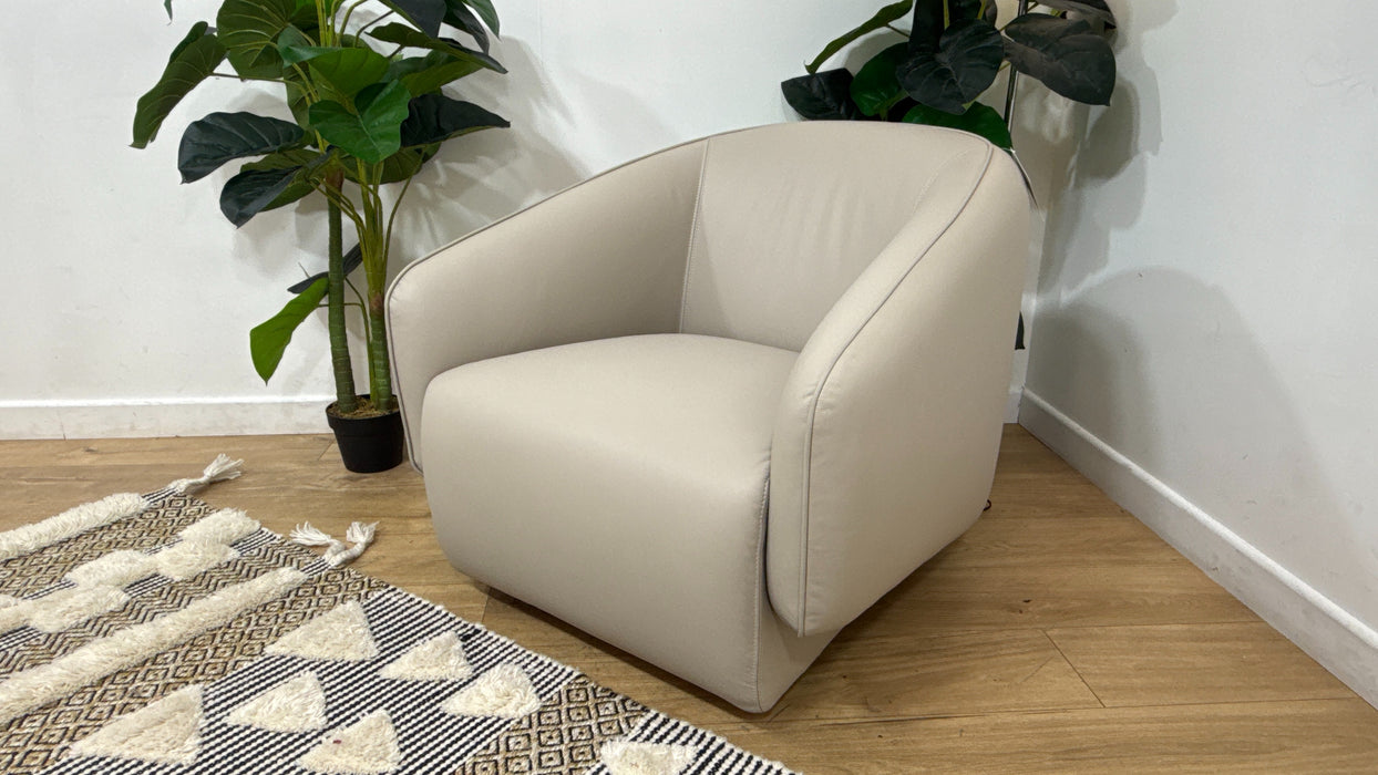 Sofology Larsen Swivel Chair in Stone