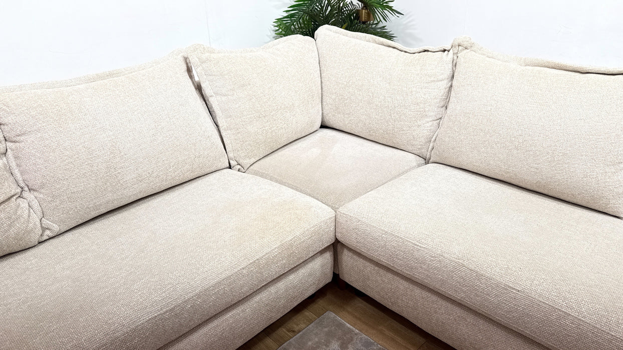 Sofology Scintillate Fabric 3 Corner 3 in Enzo Cream/Natural Mix