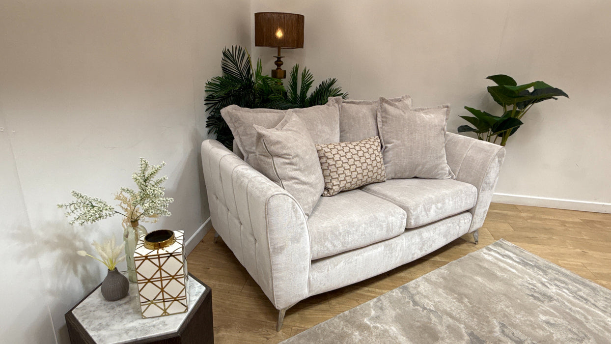 Sofology Luella Fabric 2 Seater in Luxe Chenille Oyster Mix