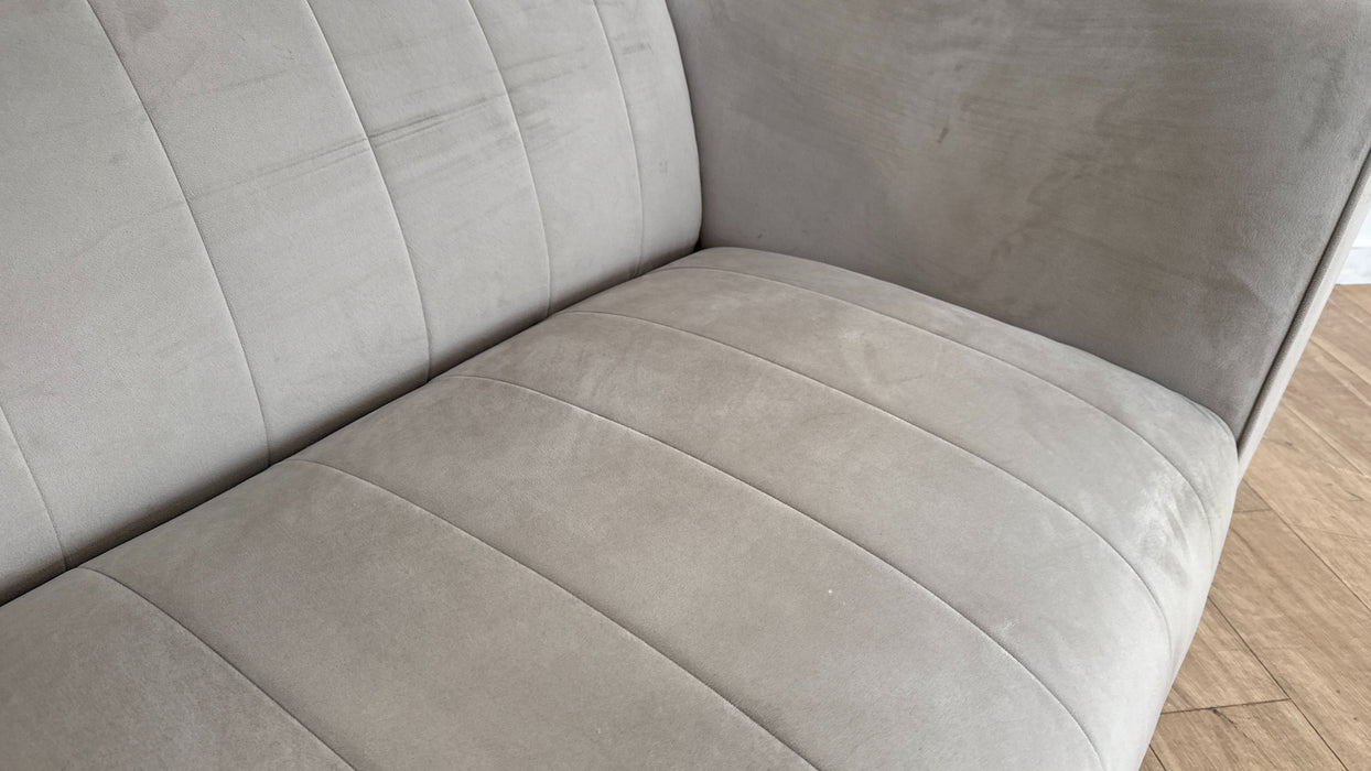 Sofology The Fitzrovia 2 Seater Fabric Sofa in Matt Velvet Stone Mix Without Trim