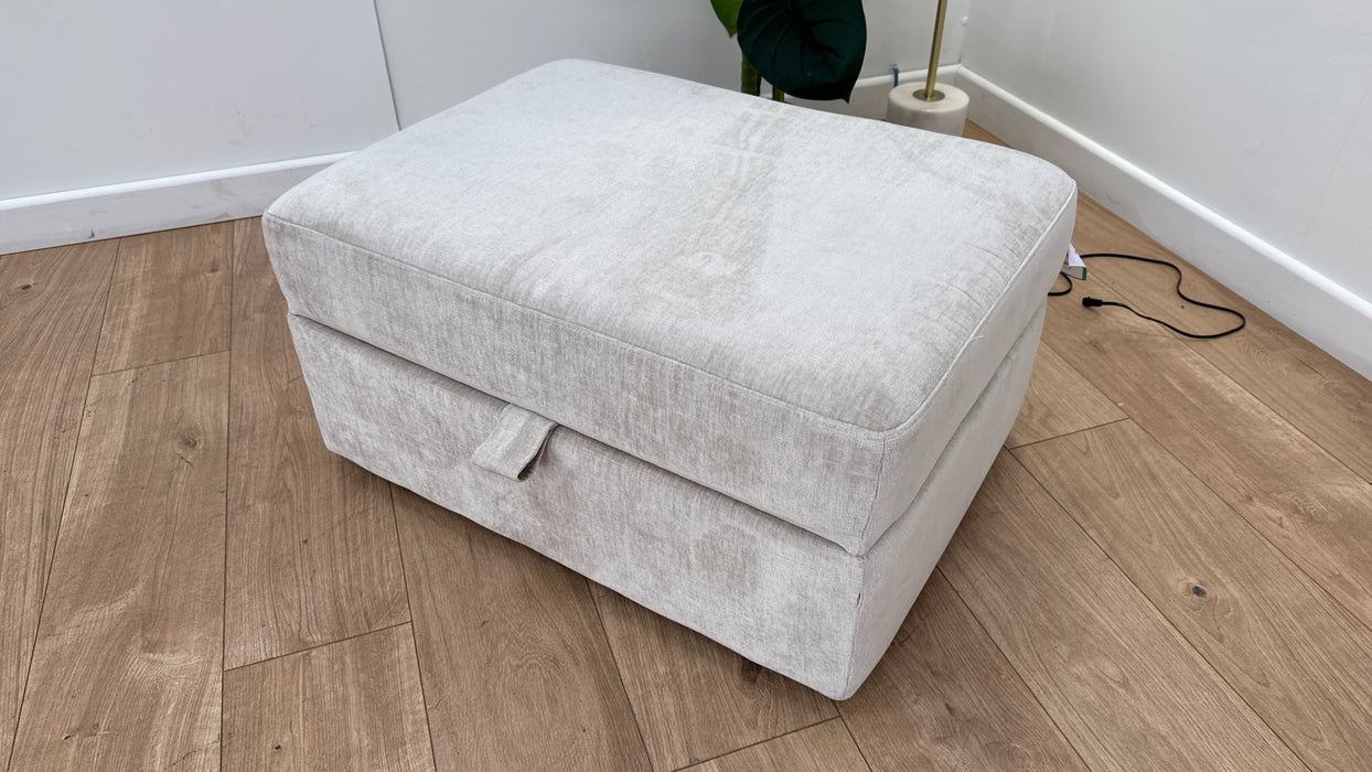 Sofology The Fitzrovia Fabric Storage Footstool in Luxury Chenille Mist