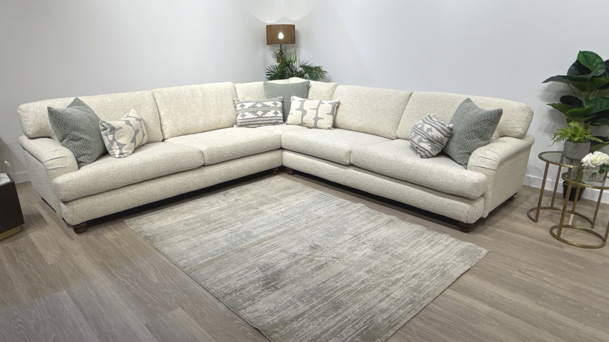 Sofology Hampton 3 Corner 3 Fabric Sofa in Jaruco Oyster Mix