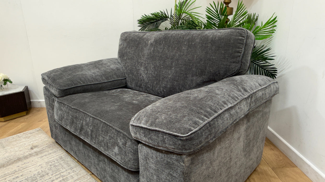 Sofology Brixton Fabric Loveseat in Soft Chenille Slate