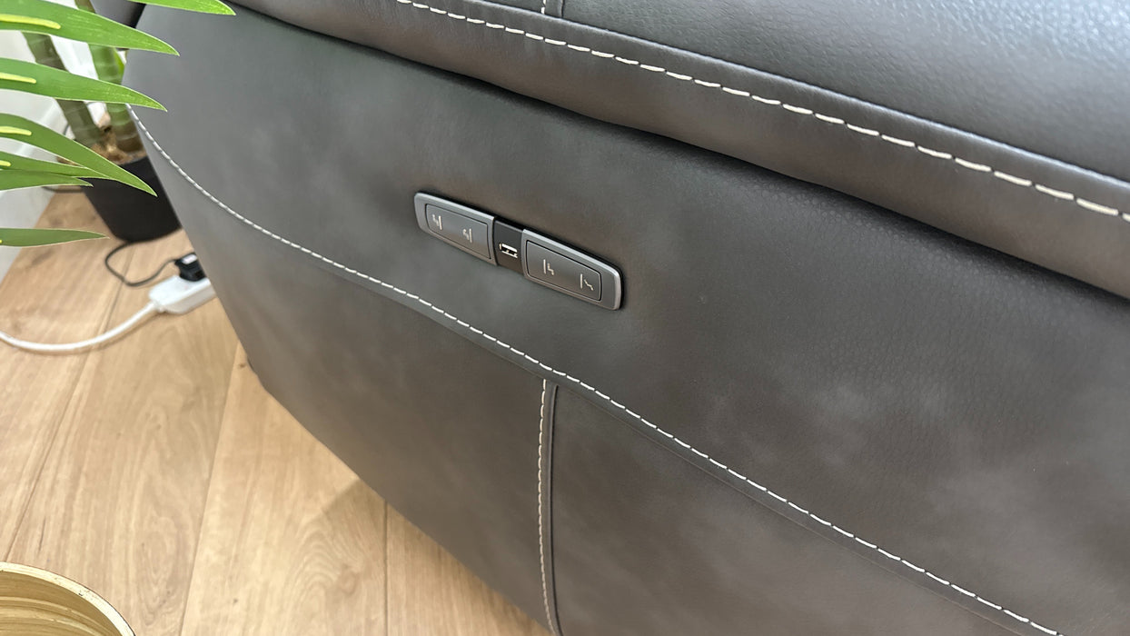 DFS Evander Fabric Recliner Chair in Grey