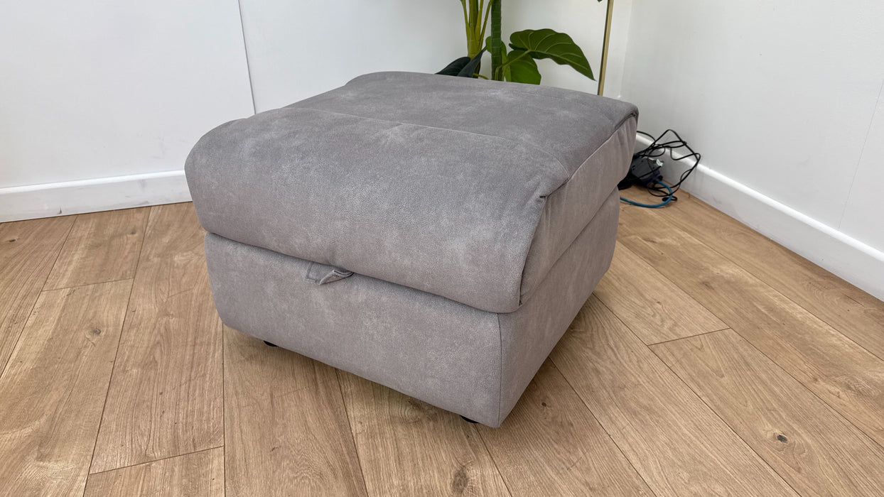Sofology Marvella Fabric Storage Footstool in Lifestyle Flecked Stone