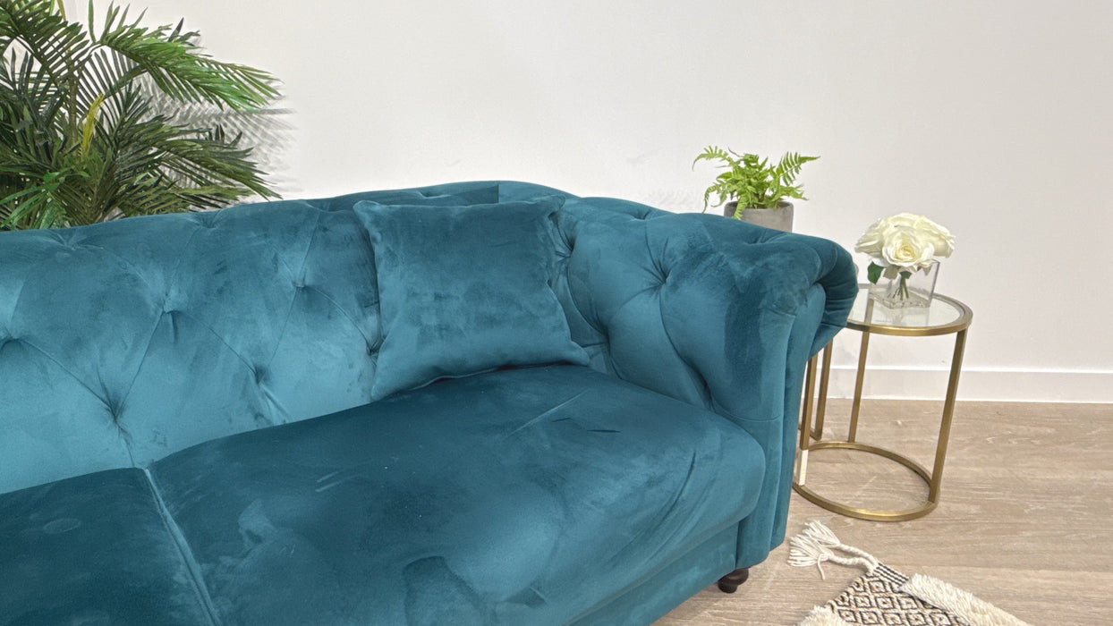 Sofology Kensington Fabric 3 Seater in Teal