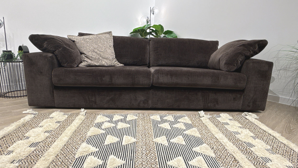 Sofology Harrington 4 Seater Split Fabric Sofa in Mulliner Mix Bourneville