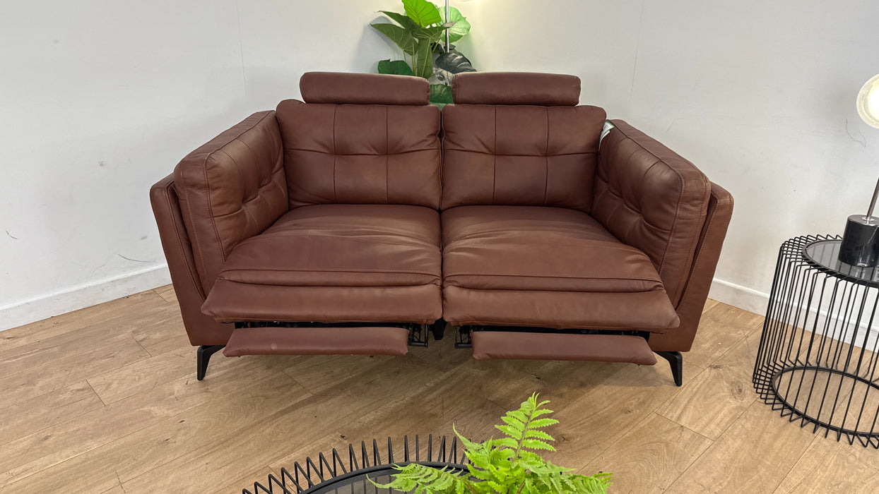 Sofology The Muse Leather Recliner 2 Seater in Espresso