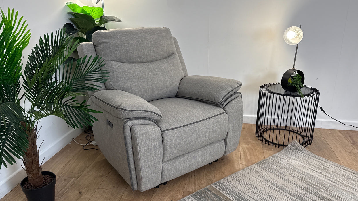 DFS Trek Frabric Reclining Chair in Grey