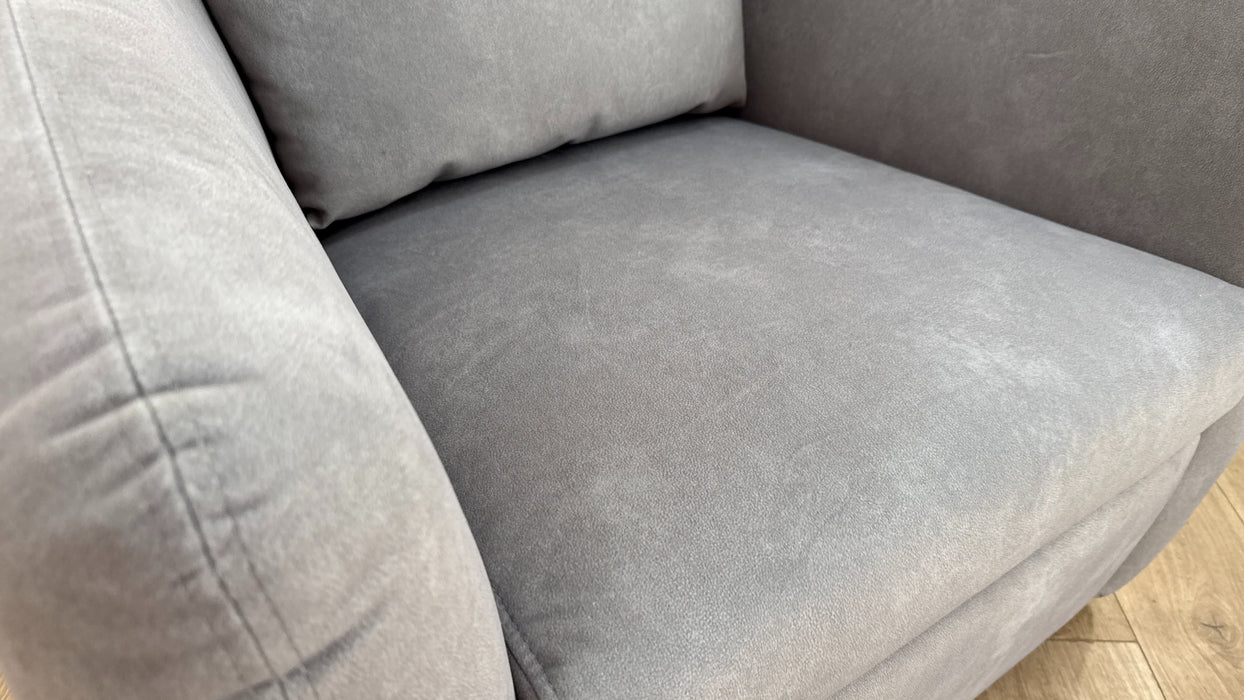 Sofology Marvella Fabric Swivel Chair in Stone