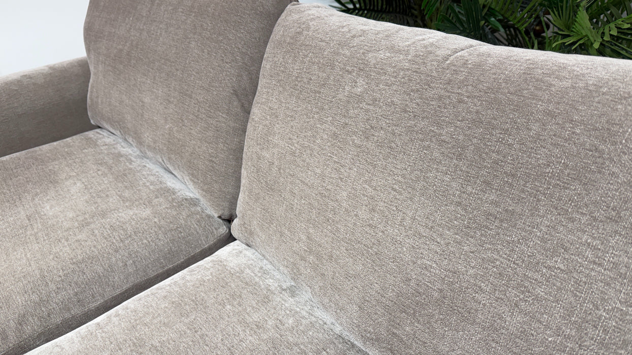 Sofology Mayfair Fabric Chaise 3 Seater Foam Seats in Soft Chenille Wicker/Pebble Mix