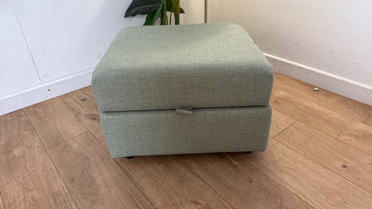 DFS The Kian Fabric Footstool in Revive Mint