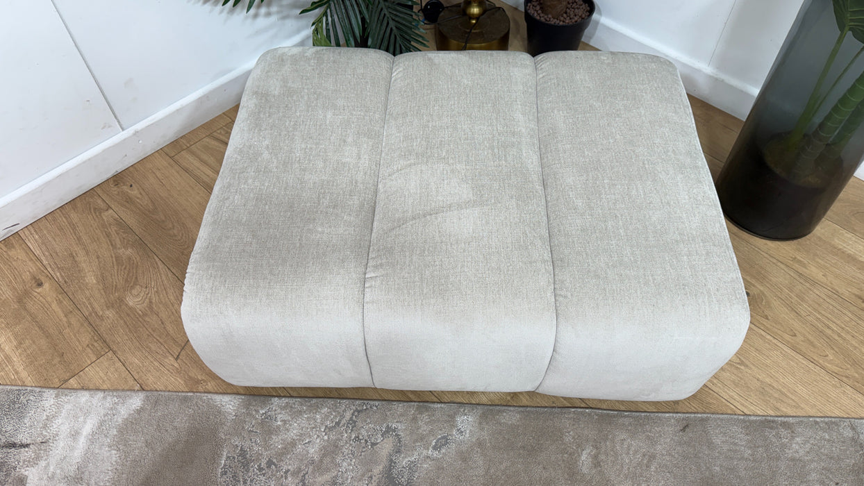 Sofology Waldorf Fabric Storage Footstool in Soft Chenille Linen