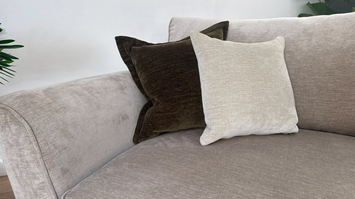 Sofology The Newbury Fabric 3 Seater in Luxury Deep Pile Chenille Truffle