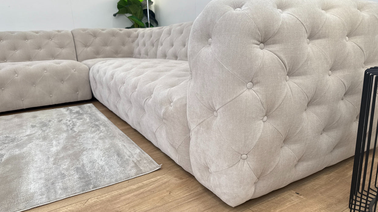 Sofology The Venezia 3 Corner 3 in Relaxed Chenille Cotton Fabric