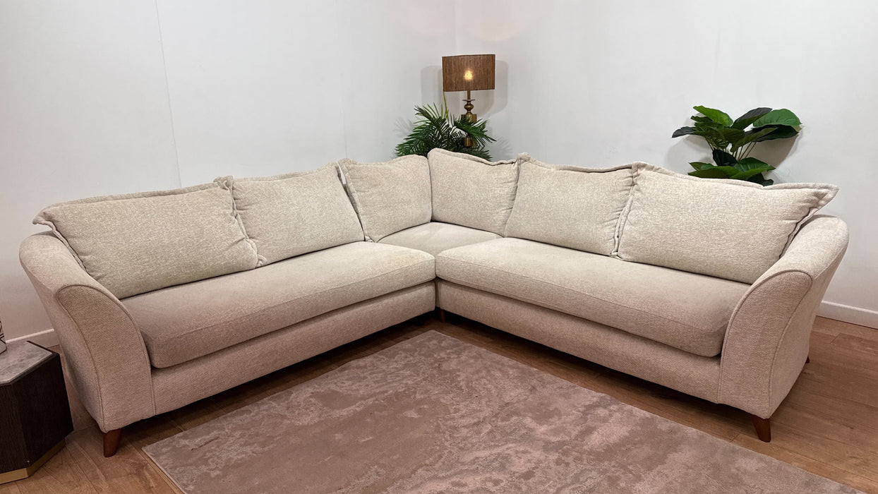 Sofology Scintillate Fabric 3 Corner 3 in Enzo Cream/Natural Mix