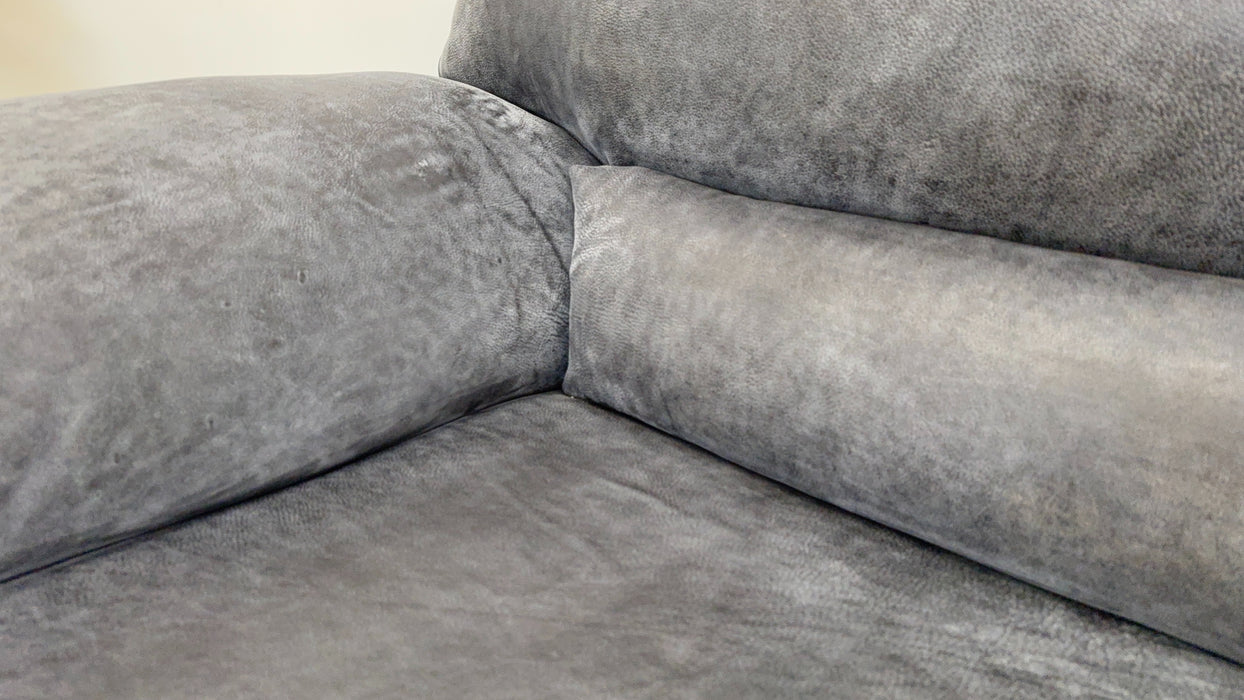 Santino 2 Seat - Leather Sofa - Utah Grey