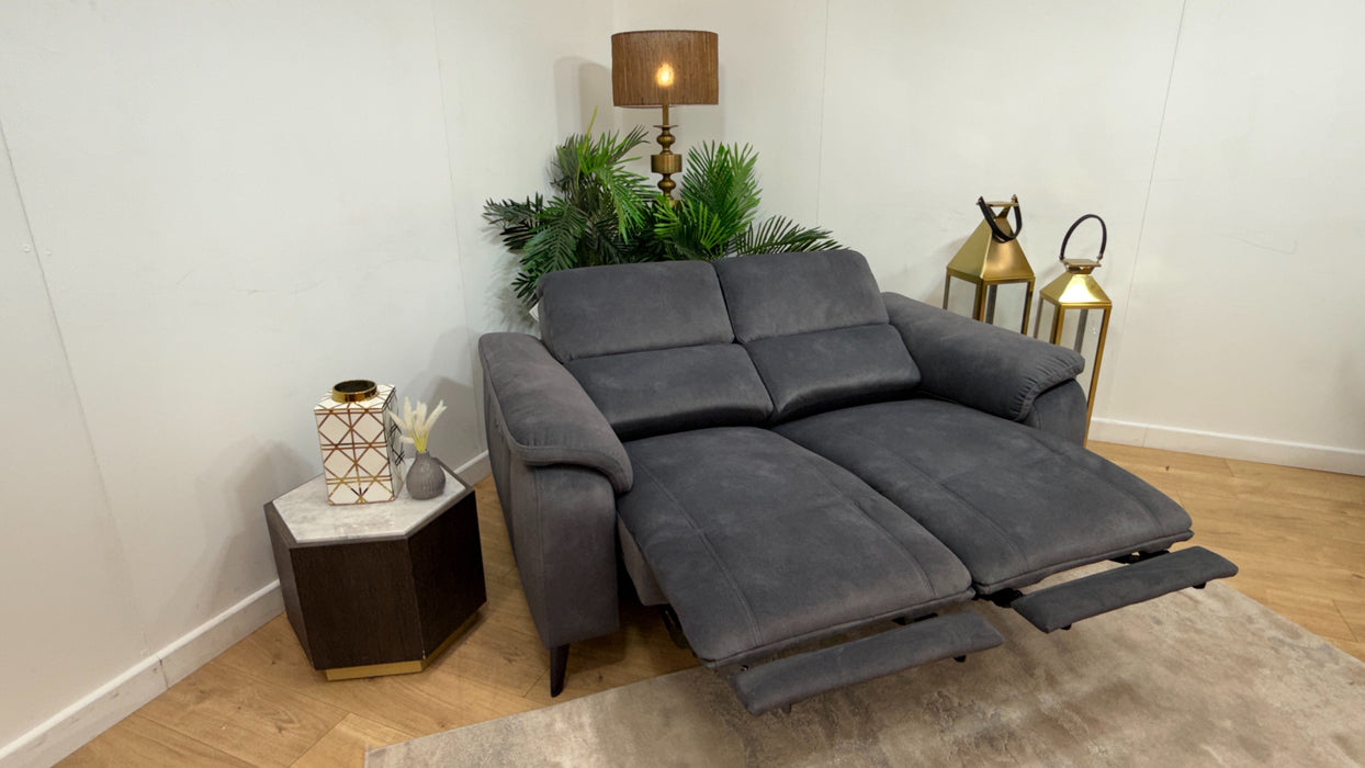 Sofology Bailey Fabric 2 Seater Power Recliner in Lifestyle Flecked Charcoal
