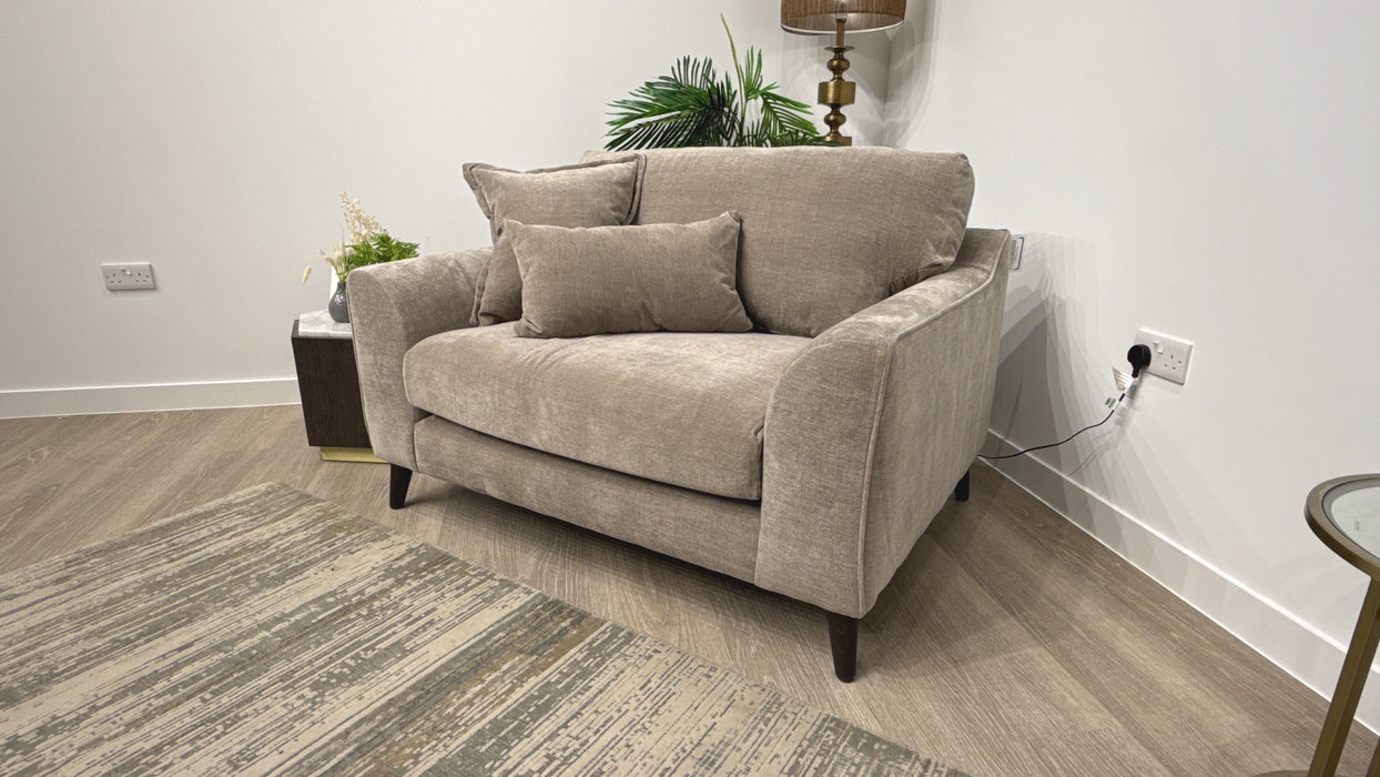 Sofology Mayfair Fabric Loveseat Foam Seat in Soft Chenille Wicker