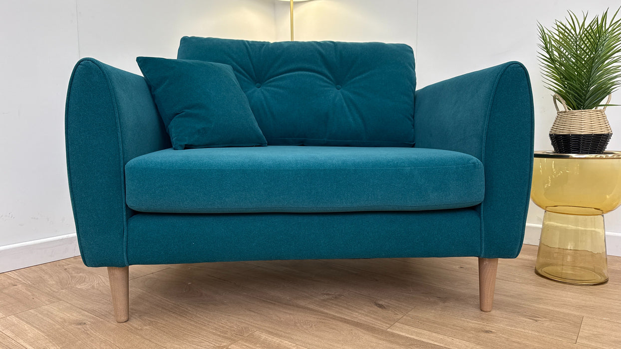 Finchley Loveseat - Fabric - Nordic Teal All Over