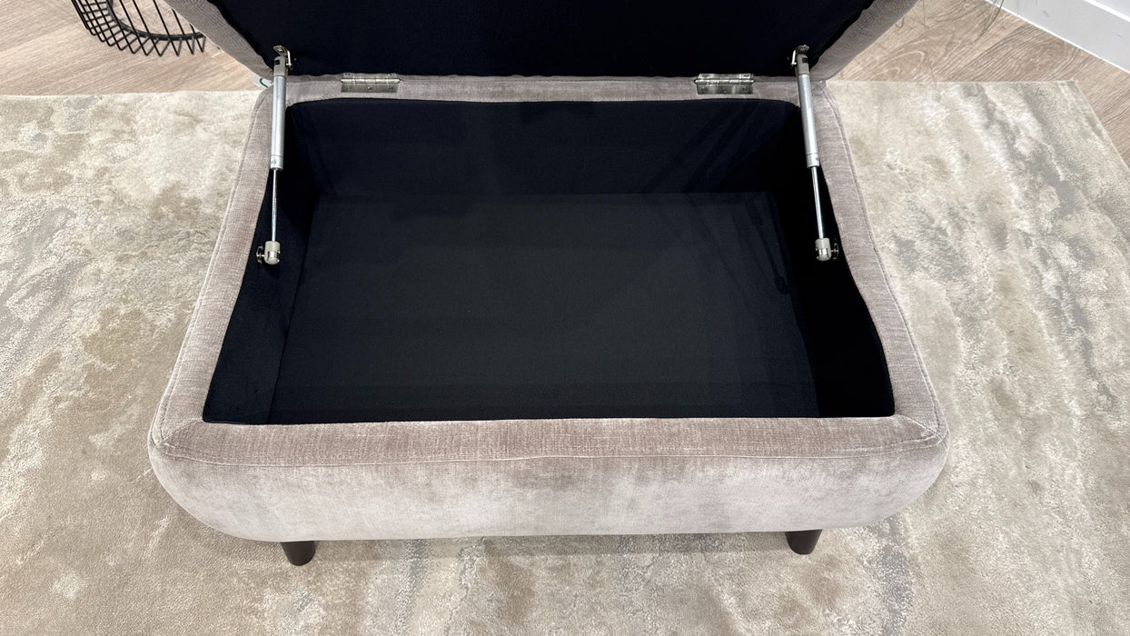 Sofology Allure Fabric Designer Storage Footstool in Relaxed Chenille Nutmeg