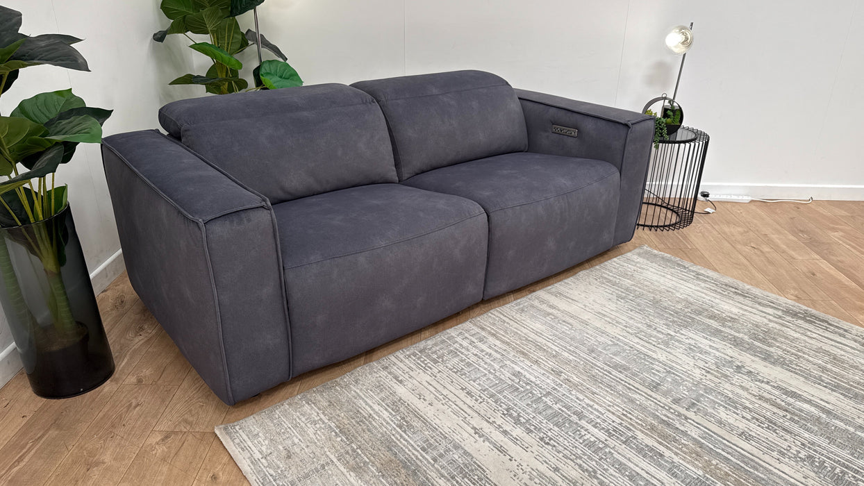Sofology The Horizon Fabric 2.5 Seater Power Recliner/Headrest in Lifestyle Flecked Charcoal