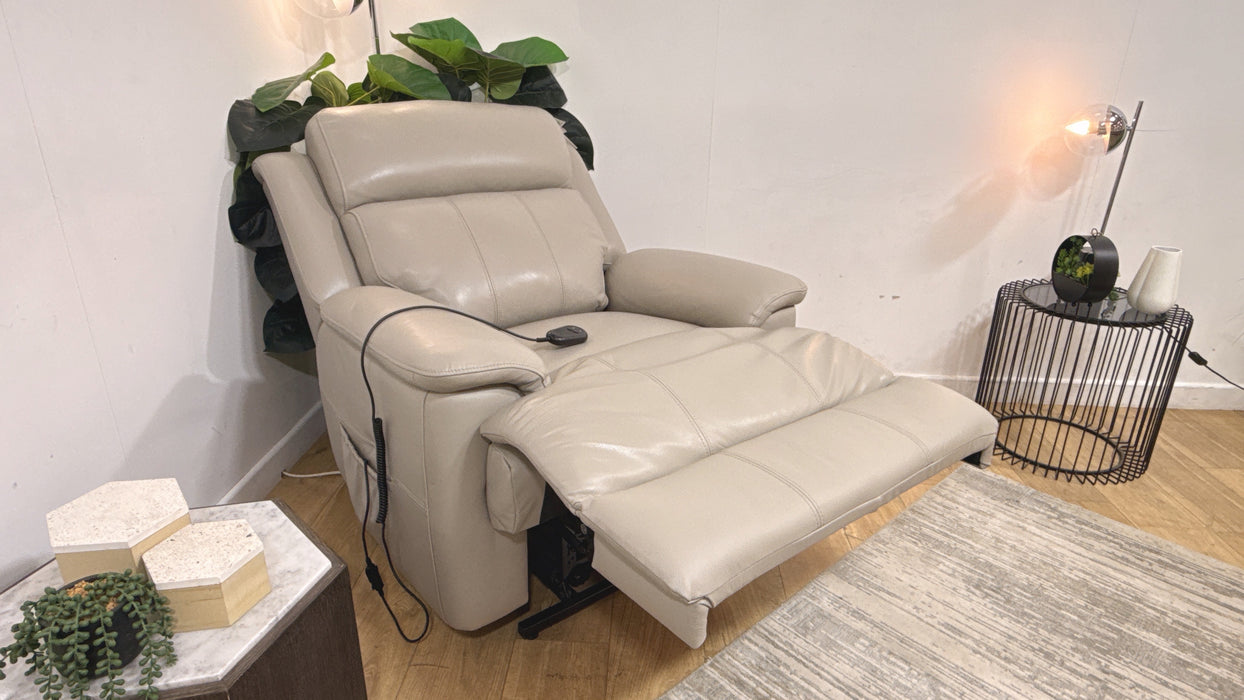 Sofology Gracie Leather Rise & Tilt Chair in Trusty Sheen Lead Grey